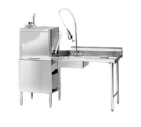 Eagle Group 96-Inch Straight Soiled Dishtable with Right-to-Left Operation, 8-Inch Backsplash, and Pre-Rinse Sink