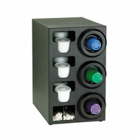 Dispense-Rite Countertop Combination Cup Dispenser Cabinet with Right-Side Dispensers and Left-Side Lid/Straw Storage