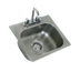 Thumbnail image #1 for Eagle Group Self-Rimming Drop-In Sink with Faucet and Basket Drain, 1-Compartment, 14 x 10 x 5 Inch Bowl