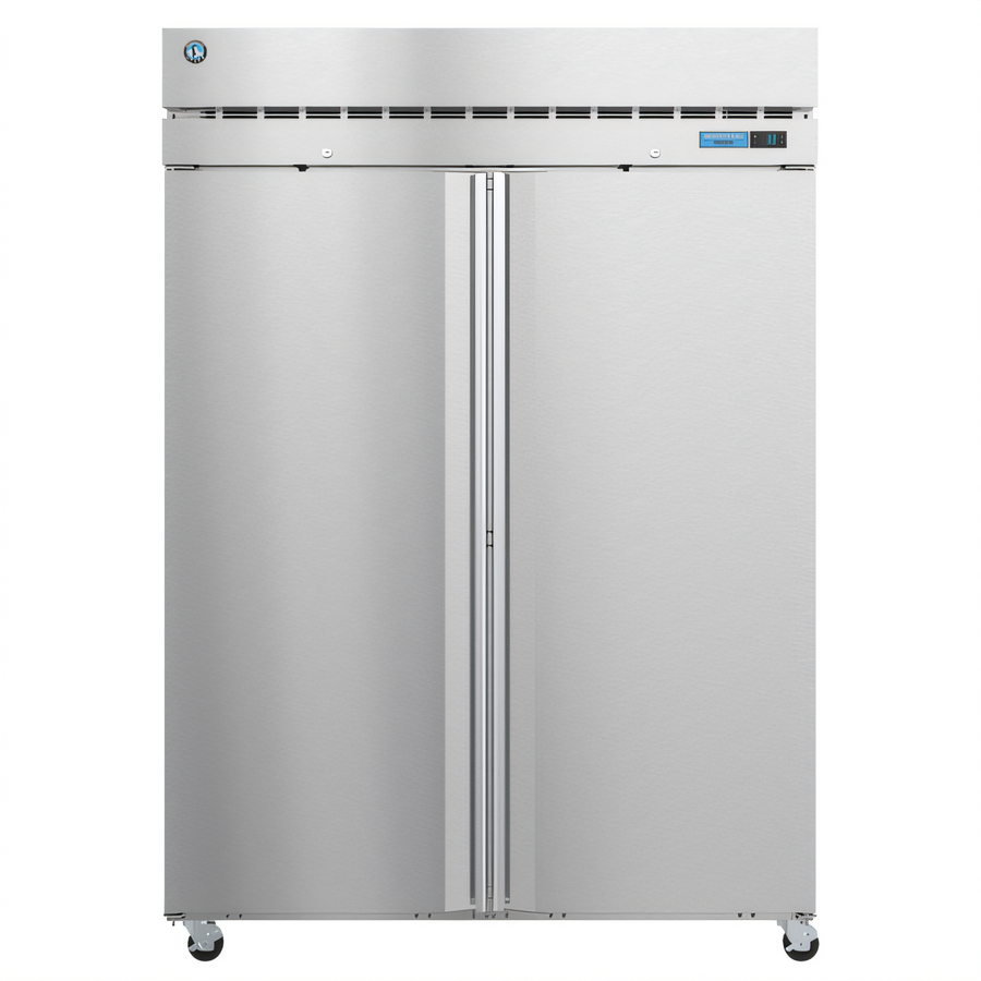 Product image #1 for Hoshizaki Steelheart Two-Section Reach-In Freezer with Full Solid Doors, 50.37 Cu. Ft., Top-Mounted Self-Contained