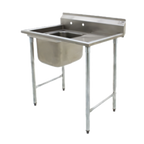 Thumbnail image #1 for Eagle Group 414-16-1-18R-X 1-Compartment Commercial Sink with Right Drainboard, 430/304 Stainless Steel, 16 x 20 in Bowl, 9-1/2 in Backsplash