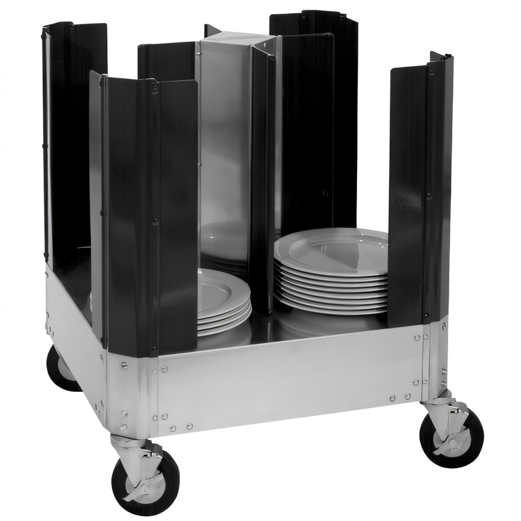 Product image #1 for Cres Cor Poker Chip Style 4-Section Aluminum Dish Dolly for 11-1/2 to 13 Inch Dishes