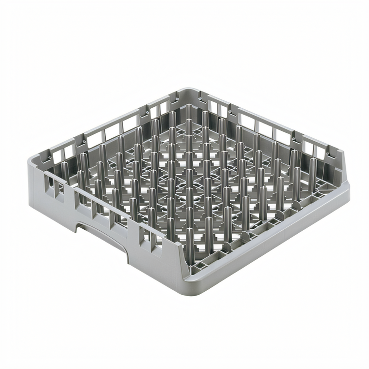 Product image #1 for Cambro Camrack Open End Tray Rack for 15 x 20 Inch Trays and Larger, 19-3/4 x 19-3/4 x 4 Inches, Soft Gray