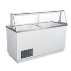Thumbnail image #1 for Admiral Craft Equipment Corp. Black Diamond USDP-67 67.75-Inch Ice Cream Dipping Cabinet, Glass Canopy, 12 Display/8 Storage 3-Gallon Tubs