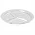 Thumbnail image #2 for Kingline 10-Inch Round Narrow Rim 3-Compartment Melamine Plate, White