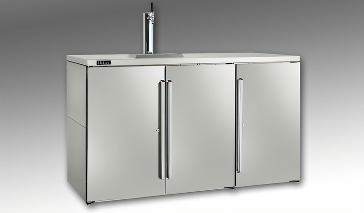 Product image #1 for Perlick BBRN60 60" Three-Section Narrow Door Remote Refrigeration Back Bar Cooler