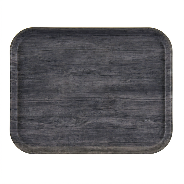 Product image #1 for Cambro Décor Series Camtray Rectangular Fiberglass Cafeteria Tray, 18 x 14 Inches, Textured Surface, Charcoal Gray