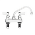 Thumbnail image #1 for Fisher Stainless Steel 4-Inch Center Deck-Mount Faucet with 12-Inch Swing Spout