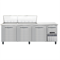 Continental Refrigerator RA93N27M 93-Inch 3-Door Refrigerated Sandwich Prep Table with 27-Pan Top