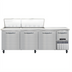 Thumbnail image #1 for Continental Refrigerator RA93N27M 93-Inch 3-Door Refrigerated Sandwich Prep Table with 27-Pan Top