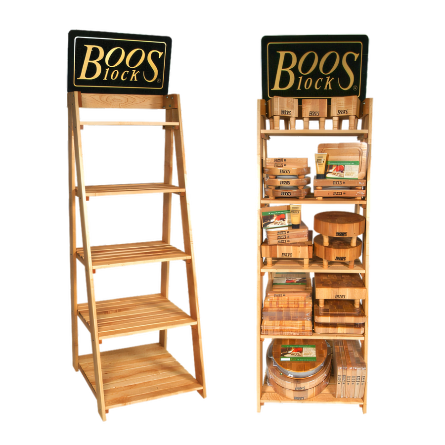 Product image #1 for John Boos Boos Block 5-Shelf Cutting Board Display Rack, 27 x 27 x 72 Inches, Northern Hard Rock Maple