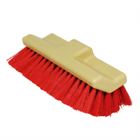 Winco 10-Inch Red Multi-Angle Floor Scrub Brush Head