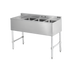 Thumbnail image #1 for Sapphire Manufacturing Three-Compartment Underbar Sink with Right Drainboard, 48-Inch, 304 Stainless Steel