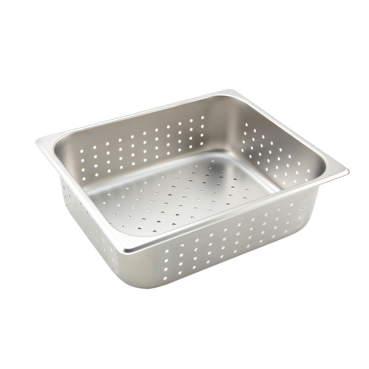 Product image #1 for Winco Half-Size Perforated Steam Table Pan, 4-Inch Deep, 22 Gauge 18/8 Stainless Steel