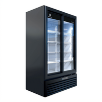 Beverage-Air Marketeer Two-Section Reach-In Glass Door Merchandiser Refrigerator, 39.03 Cu. Ft., Black