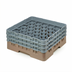 Thumbnail image #2 for Cambro Camrack Full Size 30-Compartment Glass Rack with 3 Soft Gray Extenders, Beige