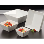 Thumbnail image #1 for American Metalcraft Endurance MELSQ73 Square Melamine Bowl, 58 oz, White, 7 x 7 x 3-1/4 in Case of 8