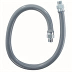 Thumbnail image #1 for Dormont Manufacturing ReliaGuard RG50BP48 Foodservice Gas Connector, 1/2" ID x 48", Gray PVC-Coated Stainless Steel