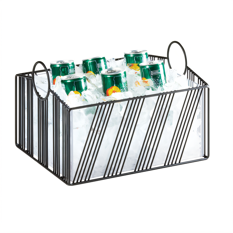 Product image #1 for Portland Rectangular Metal Ice Housing with Polycarbonate Pan, Black