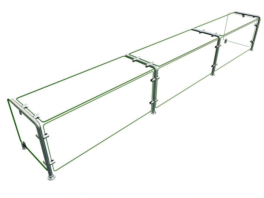 Product image #1 for Hatco Flav-R-Shield EP11 Full-Service Pass-Over Sneeze Guard, 108 Inch W x 15 Inch D, Single-Sided