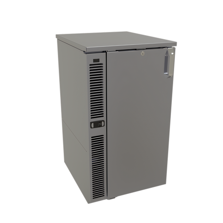 Product image #1 for Glastender C1SB20 One-Zone Side-Serviced Bar Profile Back Bar Cooler, 20-Inch, One-Section, Solid Door