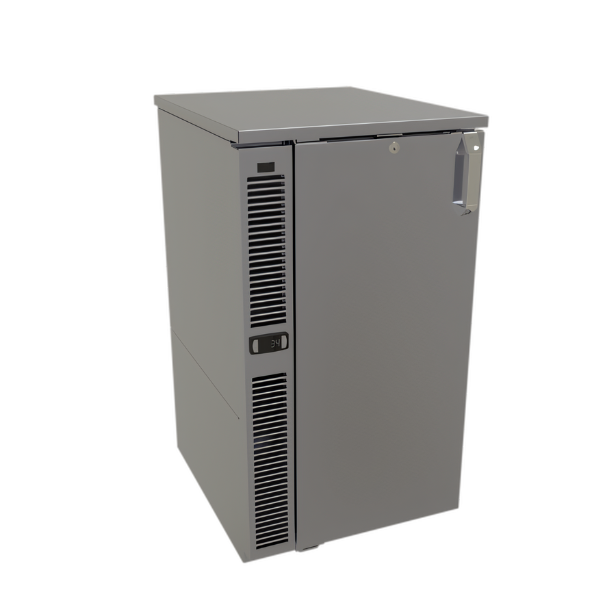 Product image #1 for Glastender C1SB20 One-Zone Side-Serviced Bar Profile Back Bar Cooler, 20-Inch, One-Section, Solid Door