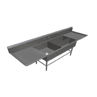 John Boos Pro-Bowl 3-Compartment Platter Sink with Dual Drainboards
