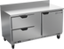 Thumbnail image #1 for Beverage-Air 60-Inch Two-Section Worktop Freezer with Drawers and Solid Door, Self-Contained R290, 14.39 Cu. Ft.