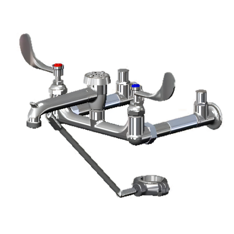 Product image #1 for T&S Brass B-0664-03 Wall-Mounted Service Sink / Mop Sink Faucet with 15-Inch Rigid Spout and Vacuum Breaker