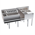 Thumbnail image #1 for Krowne Royal Series Single Zero-Step Refrigerated Speed Station with 10-Circuit Cold Plate, Sink, Glass Rinser, and Speedrail