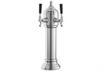 Perlick Napoli Tower Air-Cooled Direct Draw Beer Dispensing Kit, 2 Faucets, Polished Chrome, Field Installation Kit