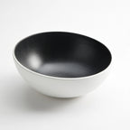 Thumbnail image #1 for American Metalcraft Lift LFTBB9 68 oz Round Angled Melamine Bowl, White with Black Speckles Case of 12