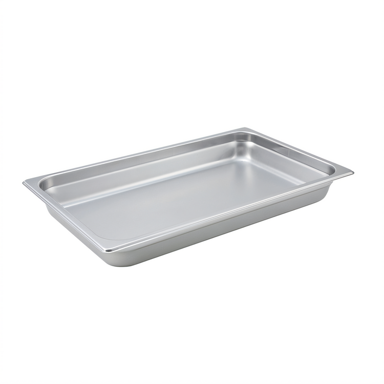 Product image #1 for Winco Full-Size 24 Gauge Anti-Jamming Solid Steam Table Pan, 2-1/2 Inch Deep, 18/8 Stainless Steel