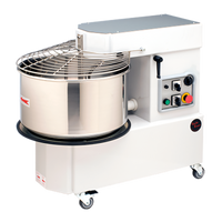 Mecnosud Spiral Dough Mixer, 88 lb Flour Capacity, 79 Qt Bowl, Dual Speed, 220V 3-Phase