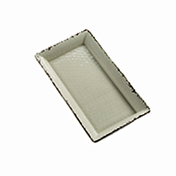 Product image #1 for American Metalcraft Small Rectangular Melamine Platter, Antique White, 14-1/4 x 7-1/2 x 1-1/2 Inches