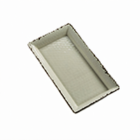 American Metalcraft Small Rectangular Melamine Platter, Antique White, 14-1/4 x 7-1/2 x 1-1/2 Inches