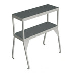 Thumbnail image #1 for Duke Manufacturing 956-3D Double-Deck Stainless Steel Serving Shelf, 44-1/2 x 10-1/2 x 32-1/2 in, No Protector Panel