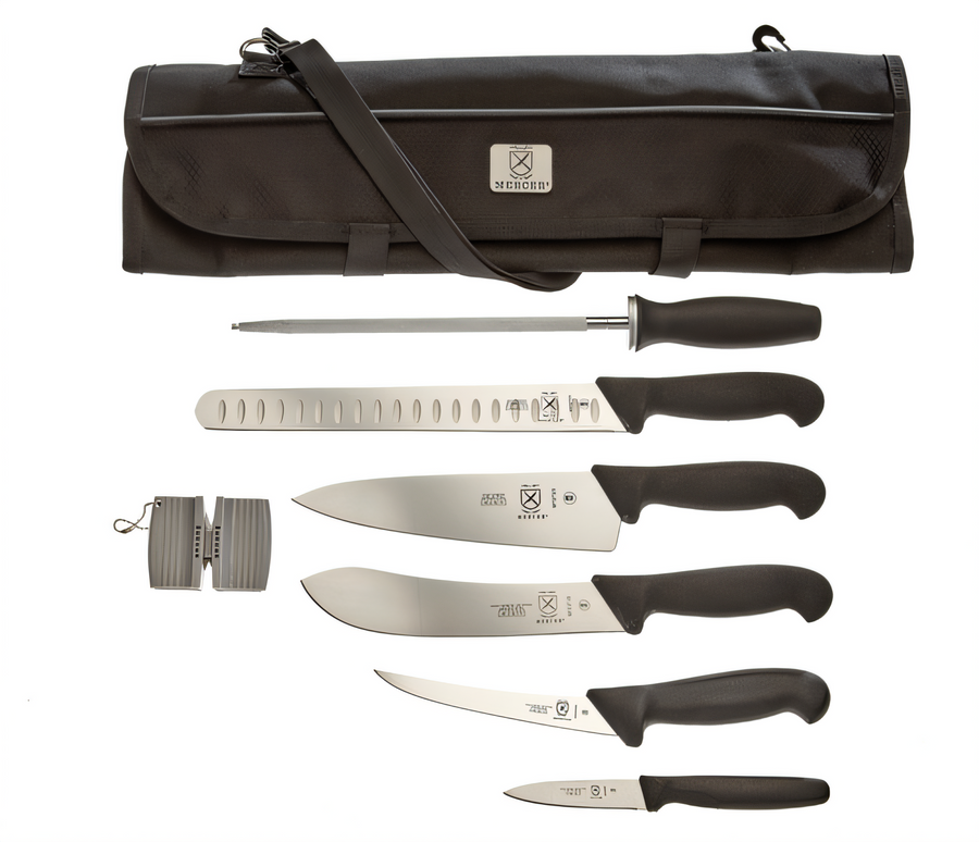 Product image #1 for Mercer Culinary BPX BBQ Competition Set II 8-Piece Knife Roll Set