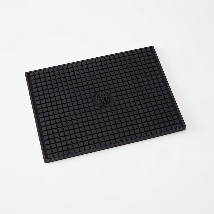 Product image #1 for American Metalcraft Rectangular Black Silicone Trivet, 8-3/4 x 6-1/2 x 1/4 Inch