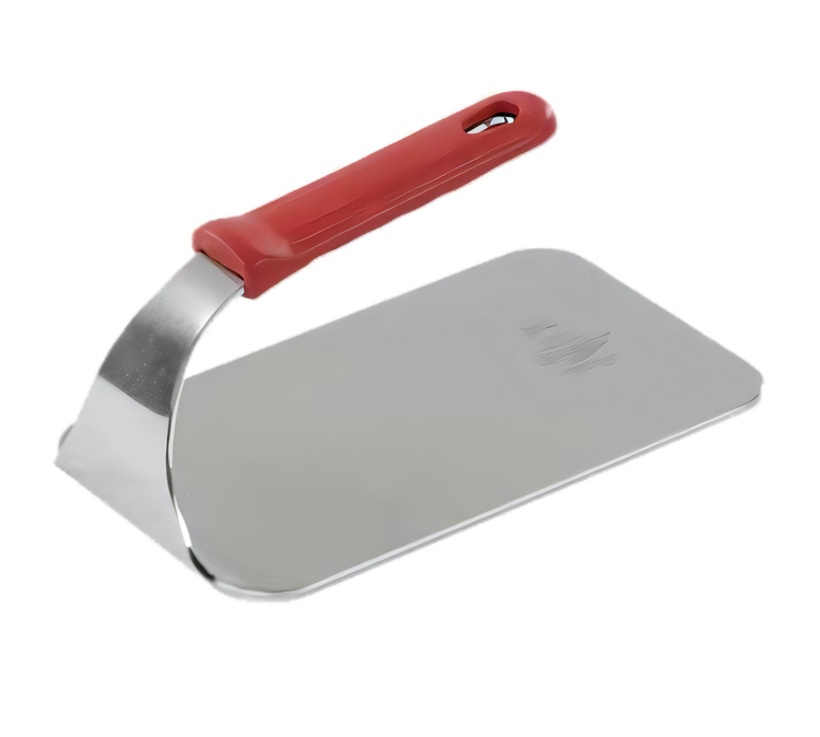 Product image #1 for Vollrath Flat-Bottom Stainless Steel Steak Weight with Red Silicone Handle, 1.6 lb.