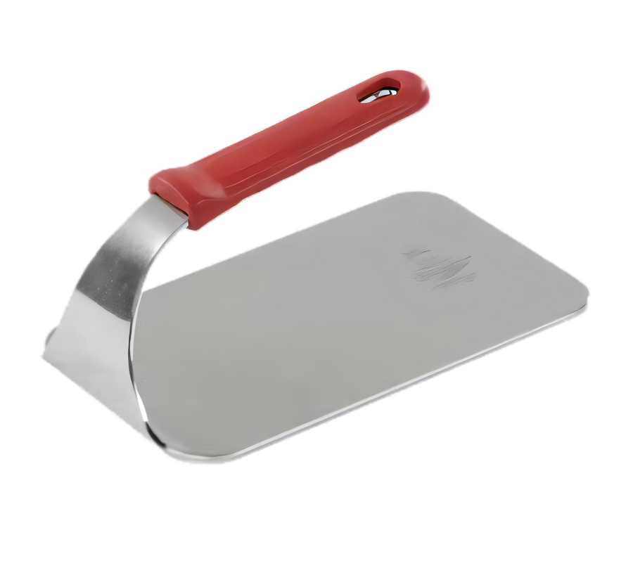 Product image #1 for Vollrath Flat-Bottom Stainless Steel Steak Weight with Red Silicone Handle, 1.6 lb.
