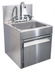 Thumbnail image #1 for Glastender Wall-Mount Stainless Steel Hand Sink with Faucet, Soap Dispenser, and C-Fold Towel Dispenser, 14 x 15 Inches