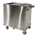 Thumbnail image #1 for Dinex Mobile Stainless Steel Ice Caddy with Sliding Cover, 200-Lb Capacity