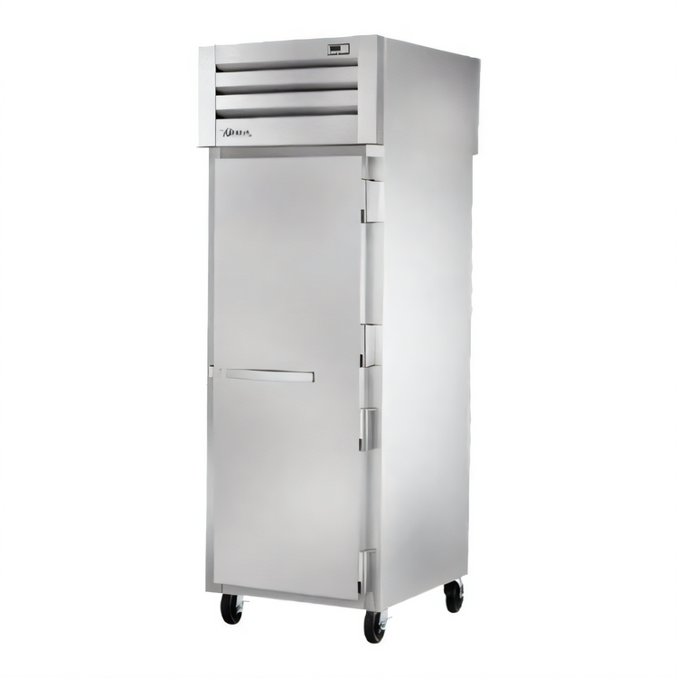 Product image #1 for True SPEC SERIES 1-Section Pass-Thru Reach-In Refrigerator with Solid Stainless Front Door and Glass Rear Door