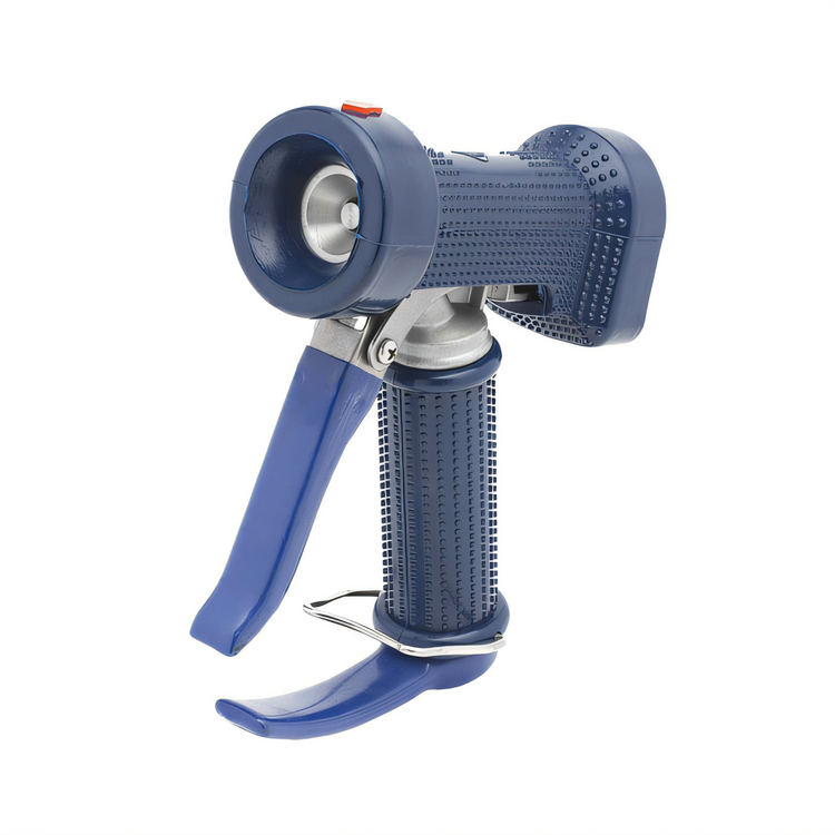 Product image #1 for Front Trigger Water Gun with 5/16 Inch Orifice, Brass Body, and Blue Rubber Cover