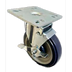 Thumbnail image #1 for 4-Piece Universal Swivel Square Plate Caster Set with Locks, 5-Inch Polyurethane Wheels, 4-Inch x 4-Inch Plate