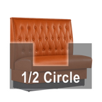 Thumbnail image #1 for ATSMFG ATS AT&S-AHC-W42-BT GR6 William Half Circle Booth, single, 48" x 90" x 48" long x 42" high, Sewn Button-tuft back, removable sinuous spring