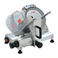 Omcan Manual Gravity Feed Commercial Meat Slicer with 10-Inch Knife, 1/5 HP, 110V