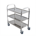 Thumbnail image #1 for Winco 3-Tier Stainless Steel Bus Cart with Wheels, 30 x 16 x 33 Inches