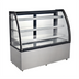 Thumbnail image #1 for Omcan 60-Inch Curved Glass Floor Refrigerated Showcase, 18.89 Cu. Ft., See-Thru, 3-Shelf